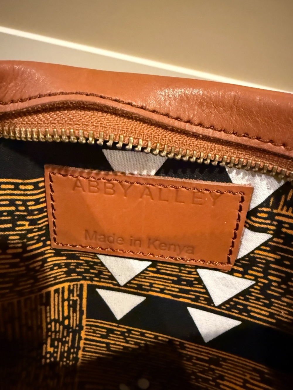Abby Alley Leather Sling Bag, Chestnut - Picture 3 of 4